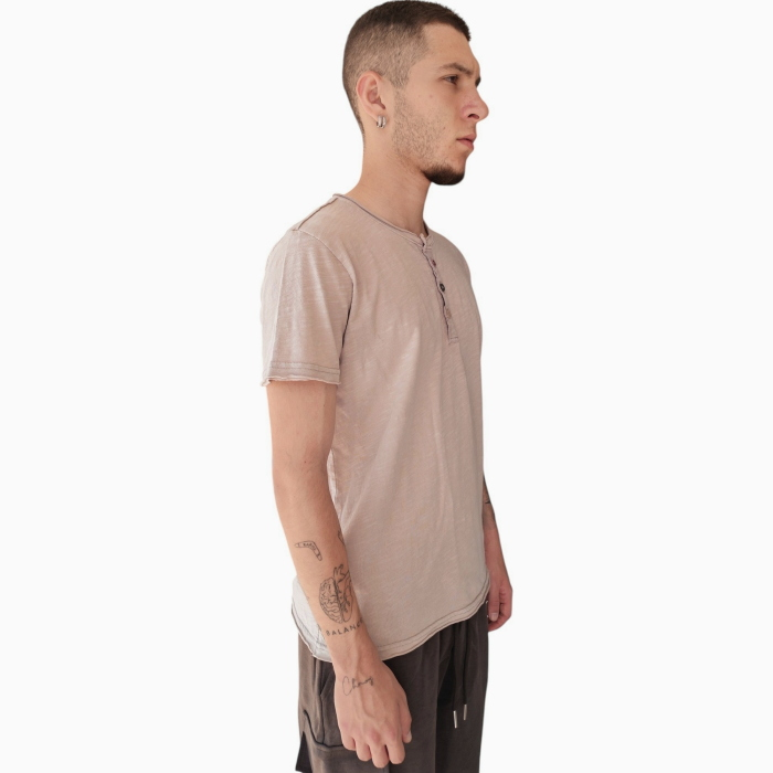 T-shirt uomo IMPERIAL 100% cotone modello serafino con bottoni