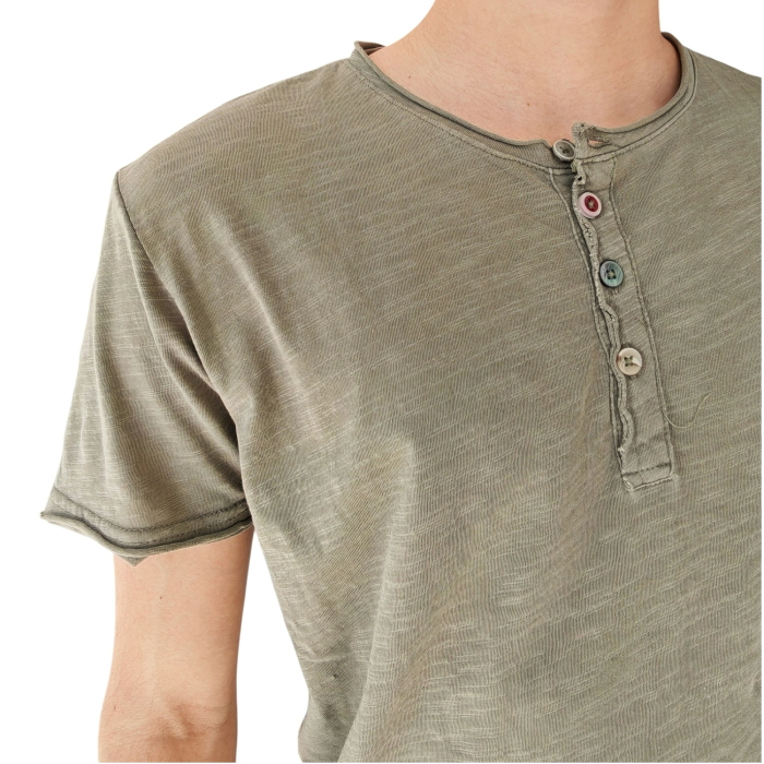 T-shirt uomo IMPERIAL 100% cotone modello serafino con bottoni 