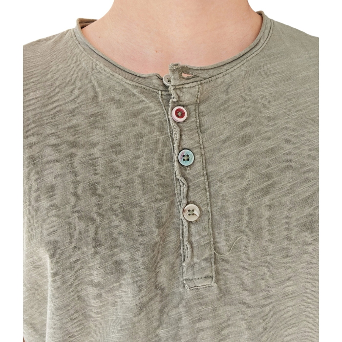 T-shirt uomo IMPERIAL 100% cotone modello serafino con bottoni 