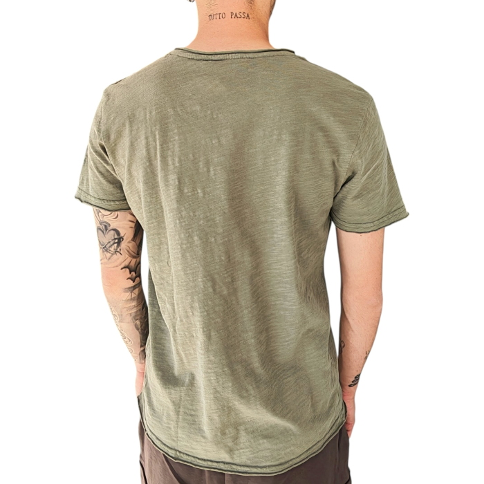T-shirt uomo IMPERIAL 100% cotone modello serafino con bottoni 