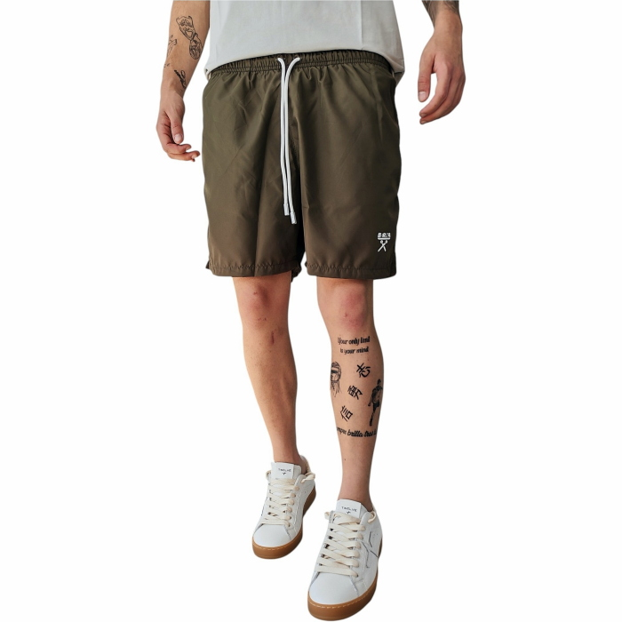 Costume uomo BERNA boxer corto tinta unita con coulisse