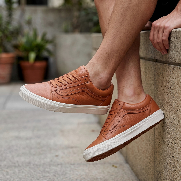 Scarpa uomo VANS sneakers old skool Glazed Ginger in pelle