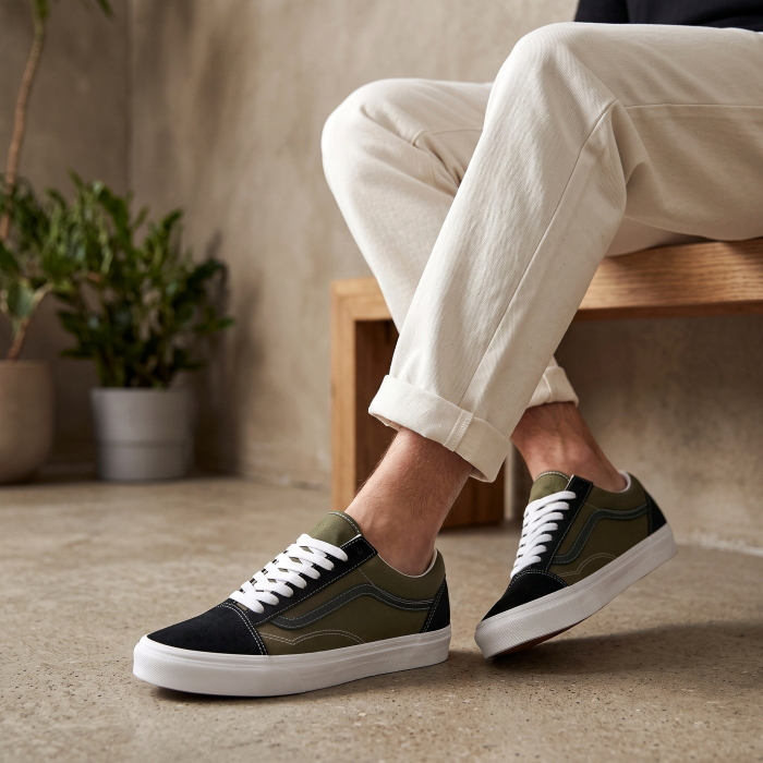 Scarpa uomo VANS sneakers Old Skool Sidestripe Multi in canvas