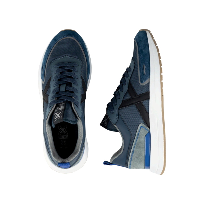 Scarpa uomo MUNICH sneakers Speed 22 mix tessuto pelle camoscio