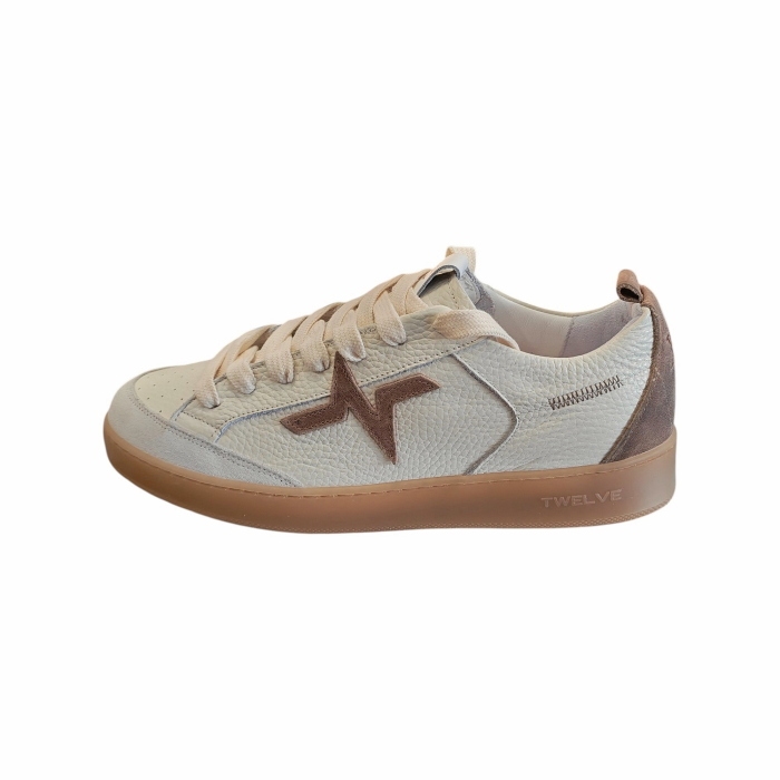Sneakers uomo TWELVE Jump 100 lavorate a mano in vera pelle e plantare memory