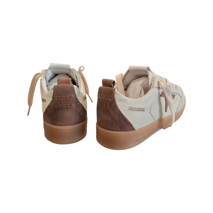 Sneakers uomo TWELVE Jump 100 lavorate a mano in vera pelle e plantare memory