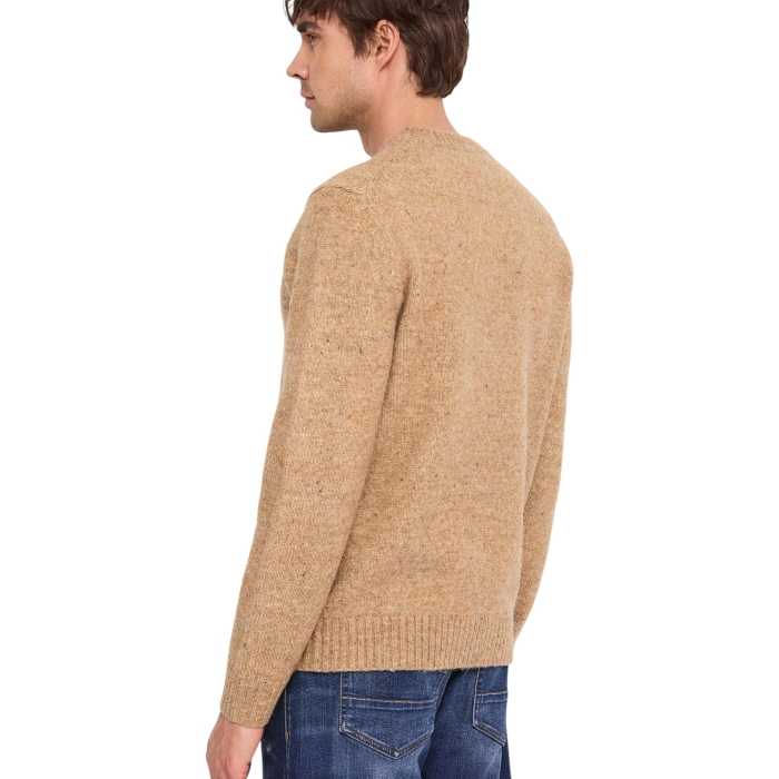 Maglia uomo GAUDI' misto lana rasata girocollo tinta unita con micro punti colorati