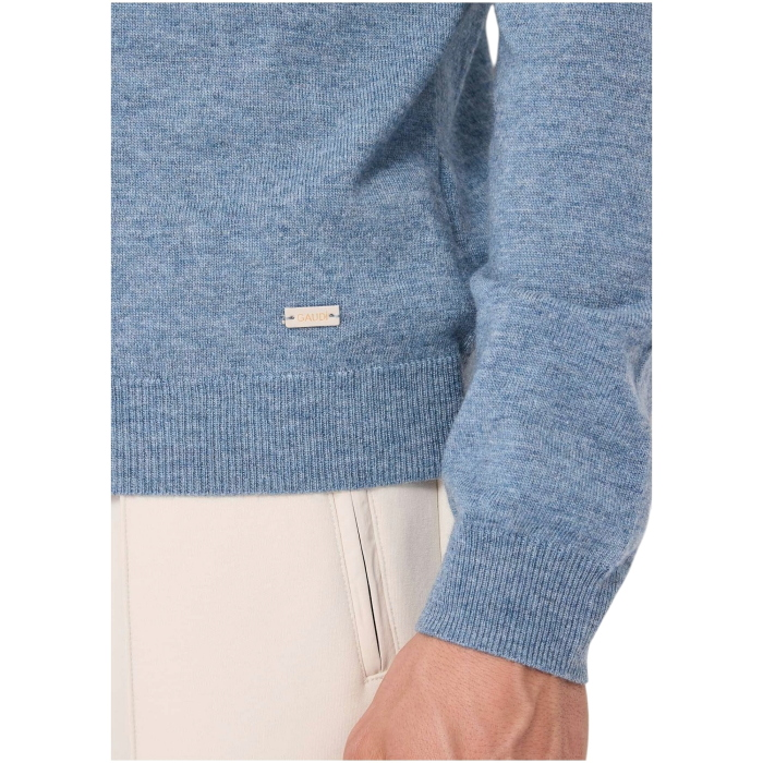 Maglia uomo GAUDI' tinta unita misto lana/cashmere girocollo