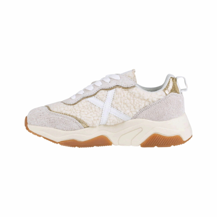 Scarpa donna MUNICH sneakers wave 87 in riccioli di lana e camoscio