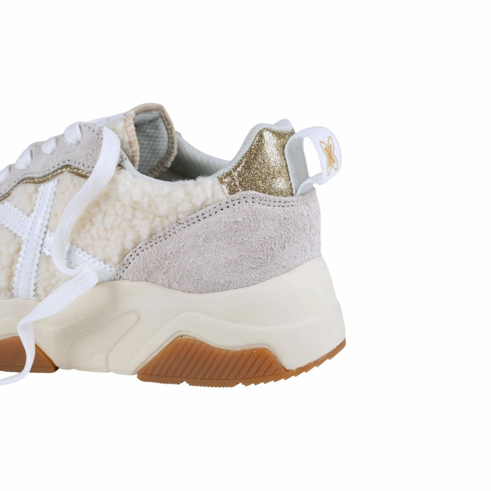 Scarpa donna MUNICH sneakers wave 87 in riccioli di lana e camoscio