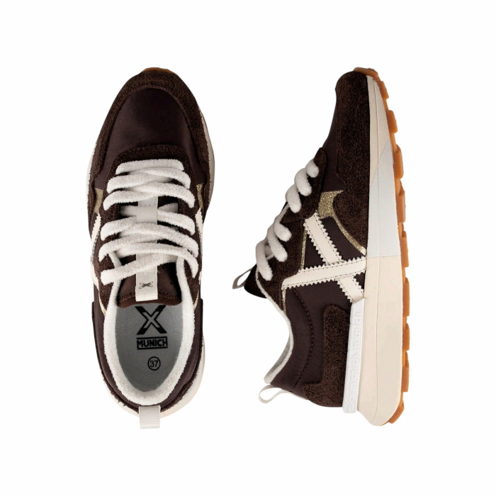 Scarpa donna MUNICH sneakers Hi-Max 10 in tessuto e camoscio