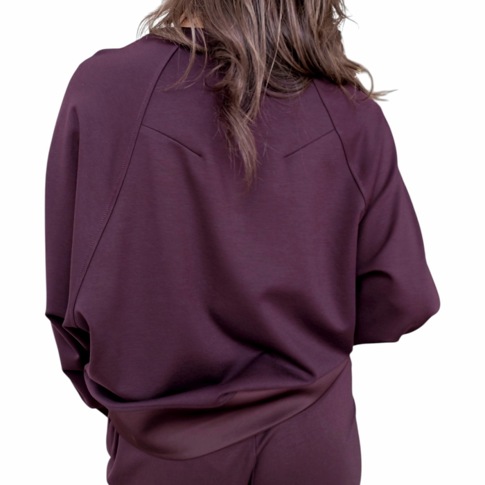 Completo donna IMPERIAL blusa scollo a V pantalone palazzo crop