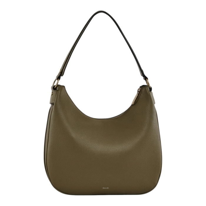 Borsa donna GAUDI' a spalla hobo con logo strass e tracolla staccabile