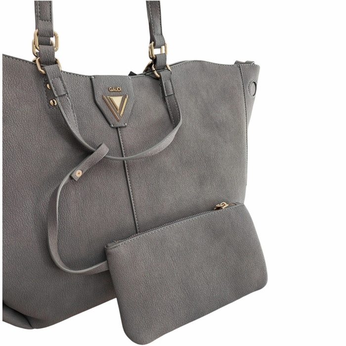 Borsa donna GAUDI' maxi shopping bag similpelle morbida con pochette