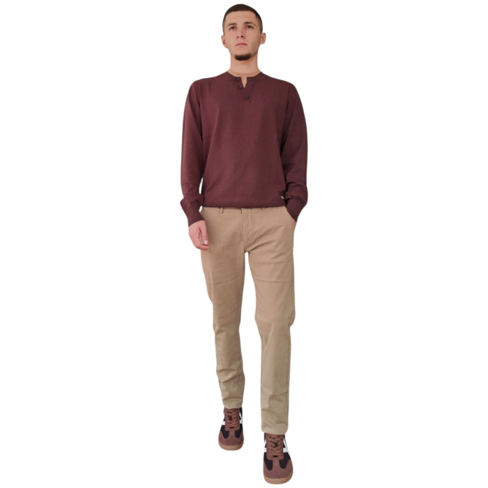 Pantalone uomo GIANNI LUPO modello Chinos slim fit caldo cotone