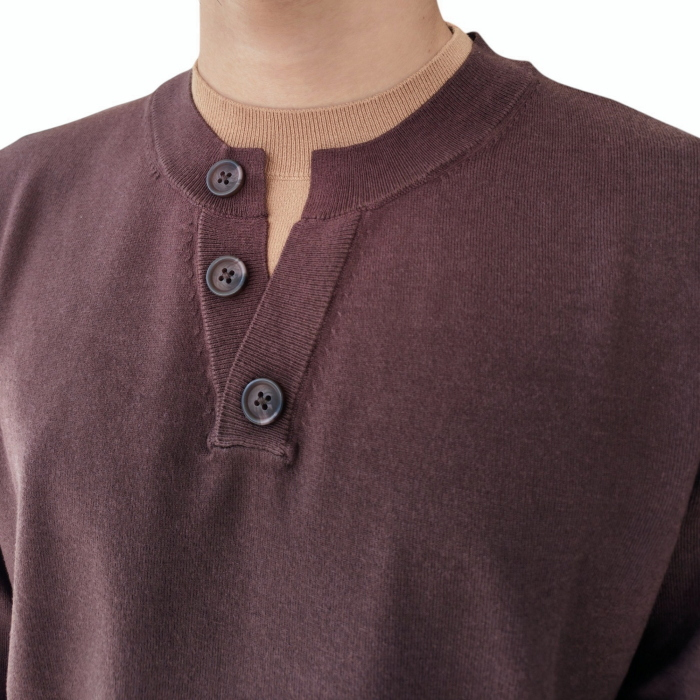 Maglia uomo GAUDI' misto caldo viscosa doppio collo con bottoni