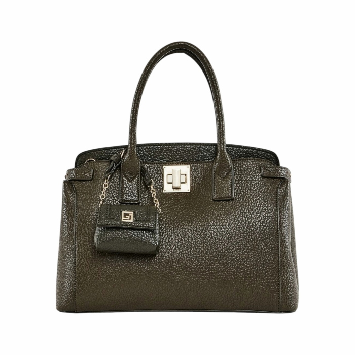 Borsa donna GAUDI' top Handle similpelle bottalata manici corti tracolla staccabile e pochette