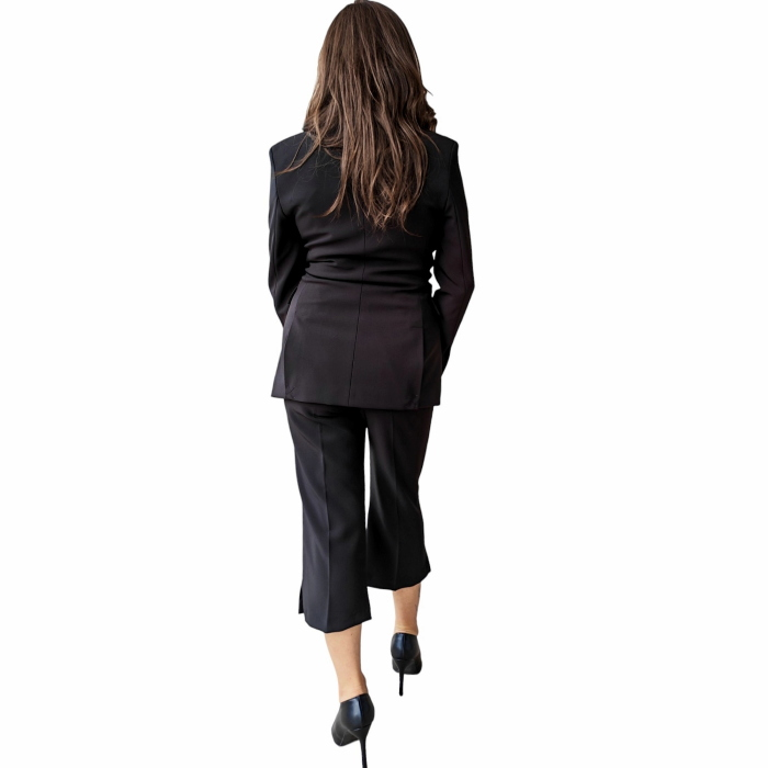 Tailleur IMPERIAL giacca doppiopetto tasche a patta pantaloni 3/4 vita alta