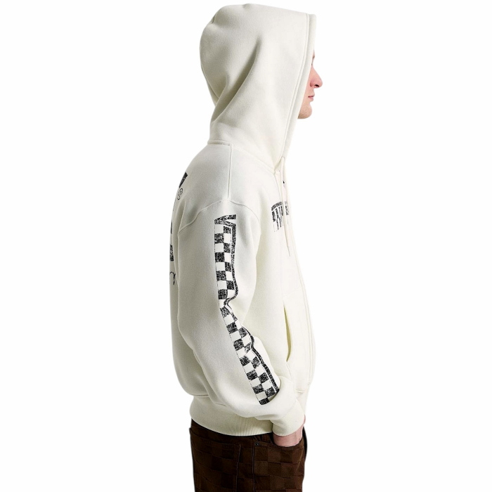 Felpa uomo VANS racing full zip con cappuccio e stampa fronte/retro