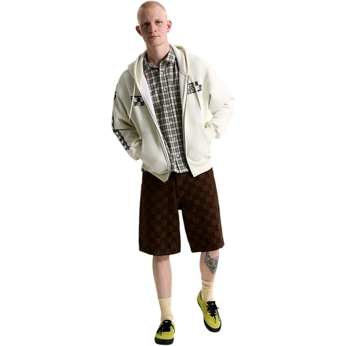 Felpa uomo VANS racing full zip con cappuccio e stampa fronte/retro