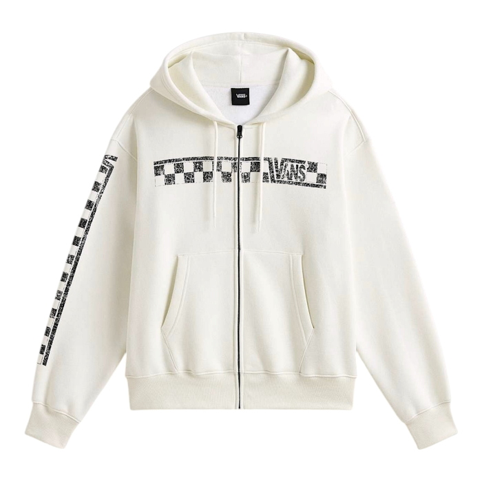 Felpa uomo VANS racing full zip con cappuccio e stampa fronte/retro