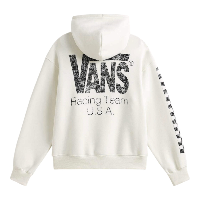 Felpa uomo VANS racing full zip con cappuccio e stampa fronte/retro