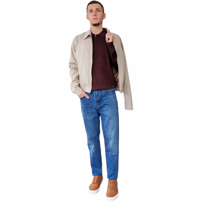 Jeans uomo GIANNI LUPO carrot fit Mike 95 lavaggio medio con graffi