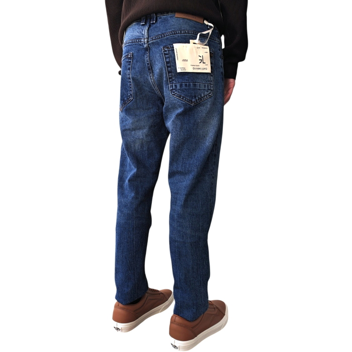 Jeans uomo GIANNI LUPO carrot fit Mike 95 lavaggio medio con graffi