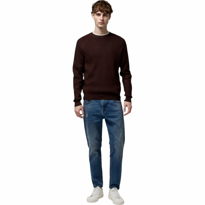 Maglia uomo GIANNI LUPO in viscosa a costine girocollo manica raglan
