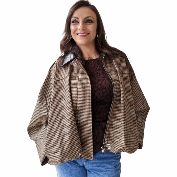Maglia donna IMPERIAL in pizzo manica lunga con orlo asimmetrico