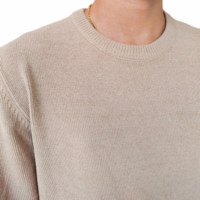 Maglia uomo GIANNI LUPO in ciniglia girocollo con orli elastici a costine