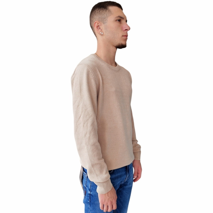 Maglia uomo GIANNI LUPO in ciniglia girocollo con orli elastici a costine
