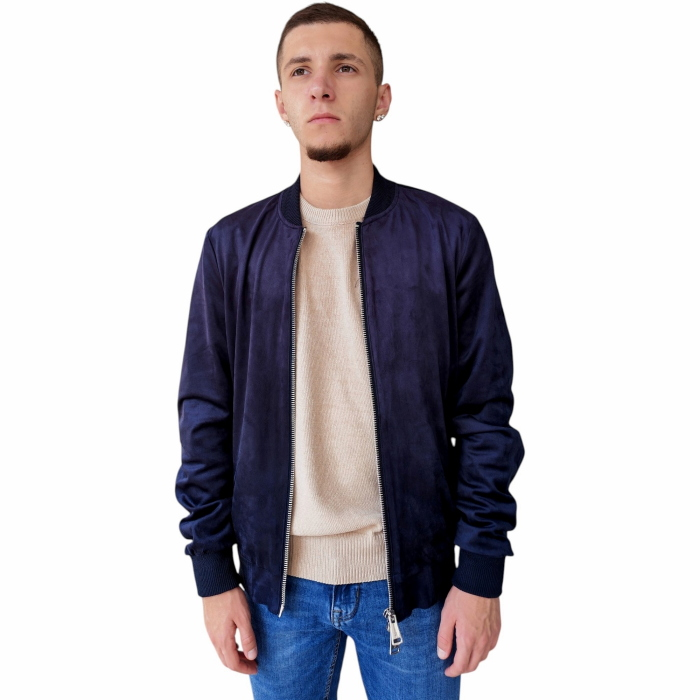 Maglia uomo GIANNI LUPO in ciniglia girocollo con orli elastici a costine