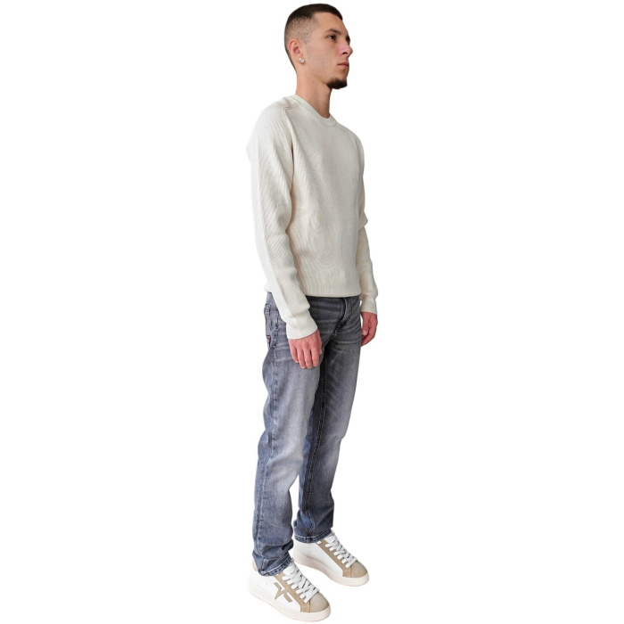 Maglia uomo GIANNI LUPO in viscosa a costine girocollo manica raglan
