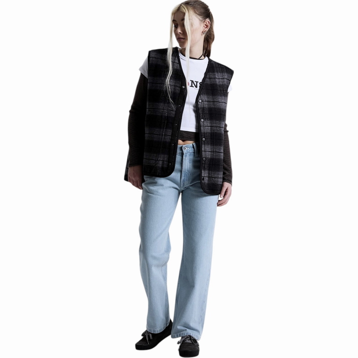 Jeans donna VANS chech-5 100% cotone vita alta gamba dritta