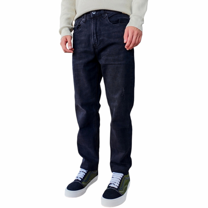 Jeans uomo GIANNI LUPO carrot fit 95 5 tasche black wash con graffi