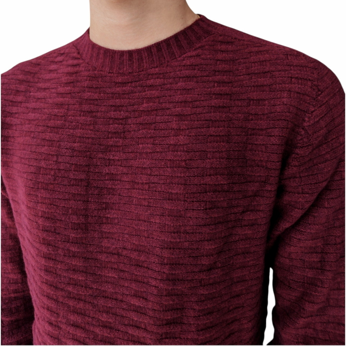 Maglia uomo BERNA lupetto misto viscosa/cotone lavorazione punto canestro