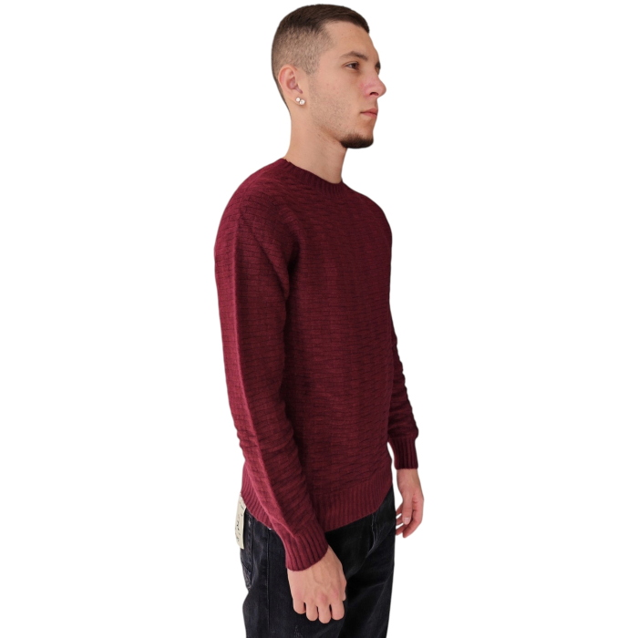 Maglia uomo BERNA lupetto misto viscosa/cotone lavorazione punto canestro
