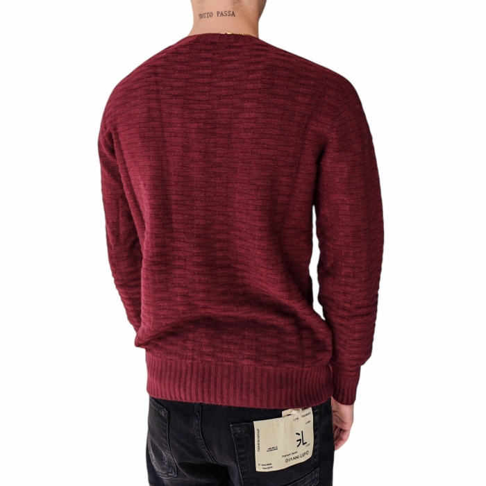 Maglia uomo BERNA lupetto misto viscosa/cotone lavorazione punto canestro