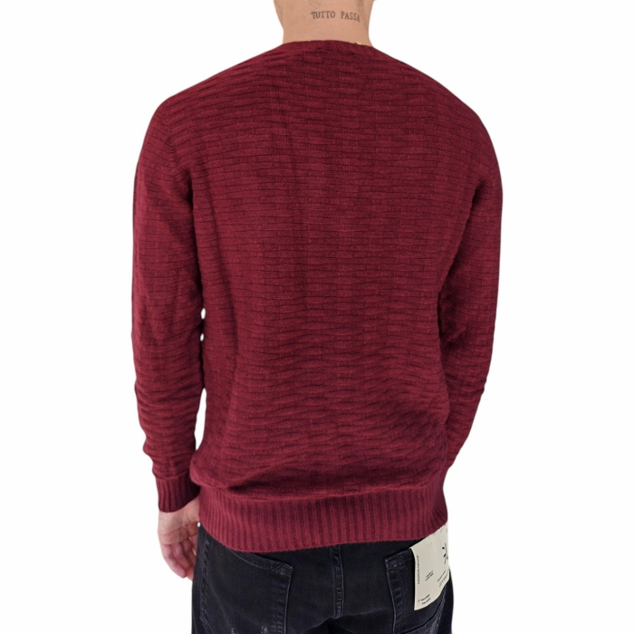 Maglia uomo BERNA lupetto misto viscosa/cotone lavorazione punto canestro