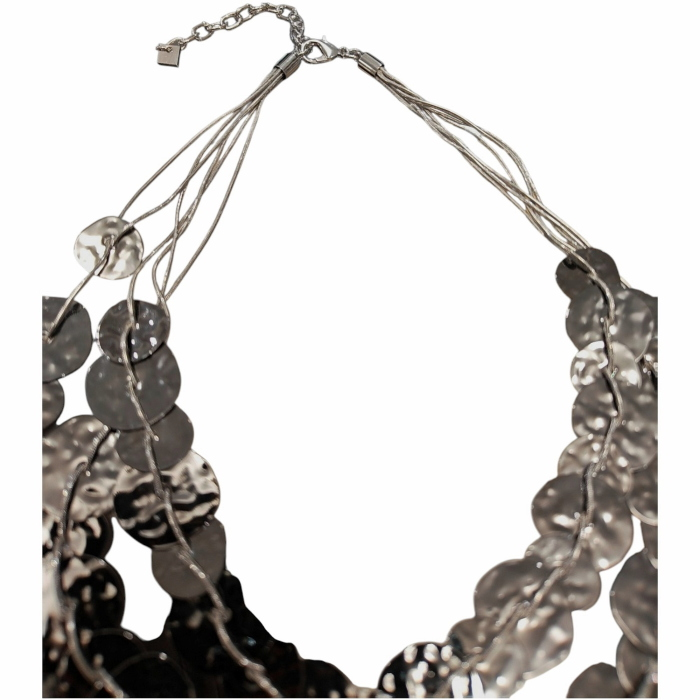 Collana donna NALI' mod. Misha multifilo con elementi tondi effetto martellato