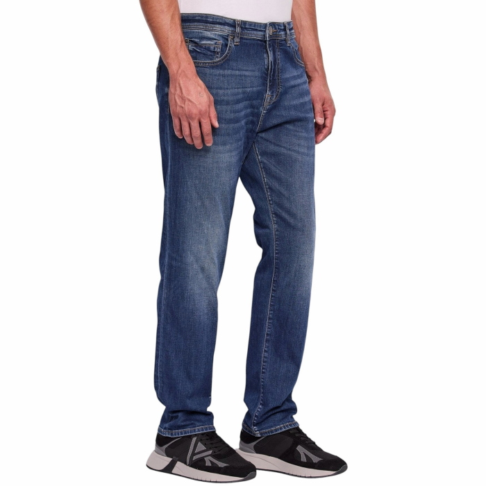 Jeans uomo GAUDI' regular fit in cotone elasticizzato gamba dritta effetto used