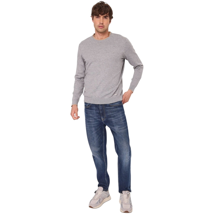 Maglia uomo GAUDI' filato rasato girocollo orli elastici con bordi a contrasto