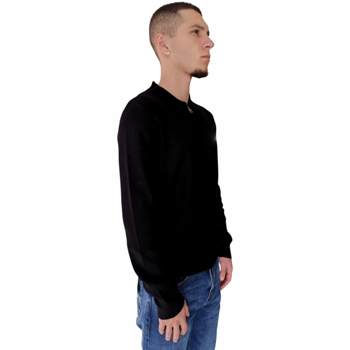   Maglia uomo GIANNI LUPO misto viscosa lavorazione costine colletto con zip