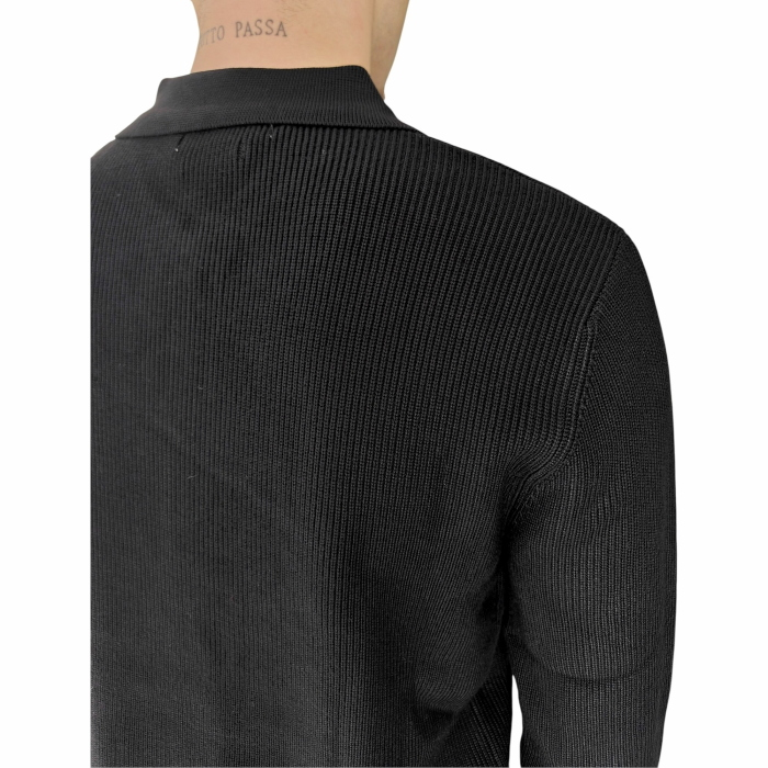   Maglia uomo GIANNI LUPO misto viscosa lavorazione costine colletto con zip