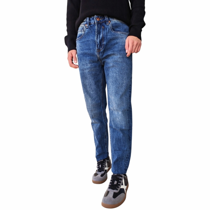 Jeans uomo GIANNI LUPO carrot cropped fit con graffi