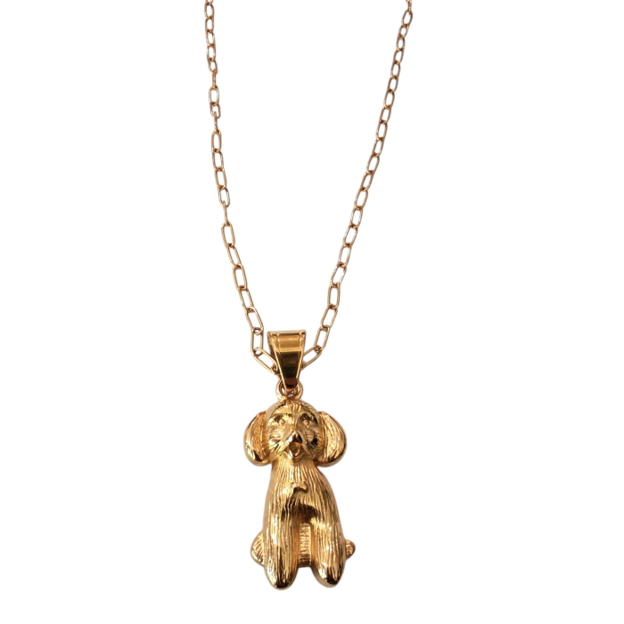 Collana donna NALI' in acciaio inox catenina con pendente cagnolino
