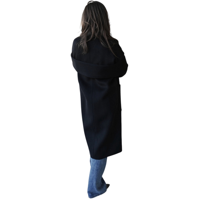   Cappotto donna IMPERIAL misto lana over fit con sciarpa tono su tono
