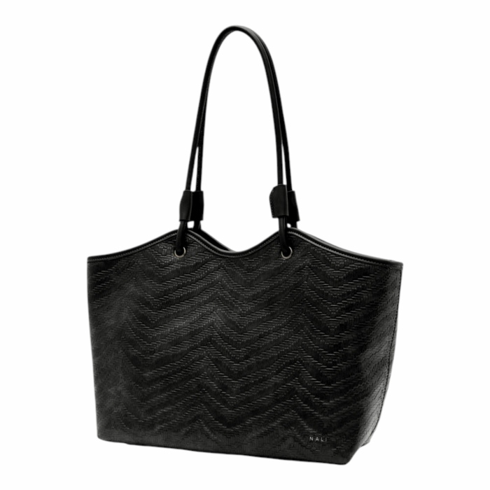 Borsa donna NALI' mod. Muse a spalla lavorata a spina di pesce doppio manico