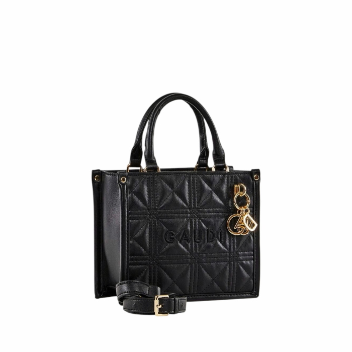 Borsa donna GAUDI' mini shopping bag matelassé con charm